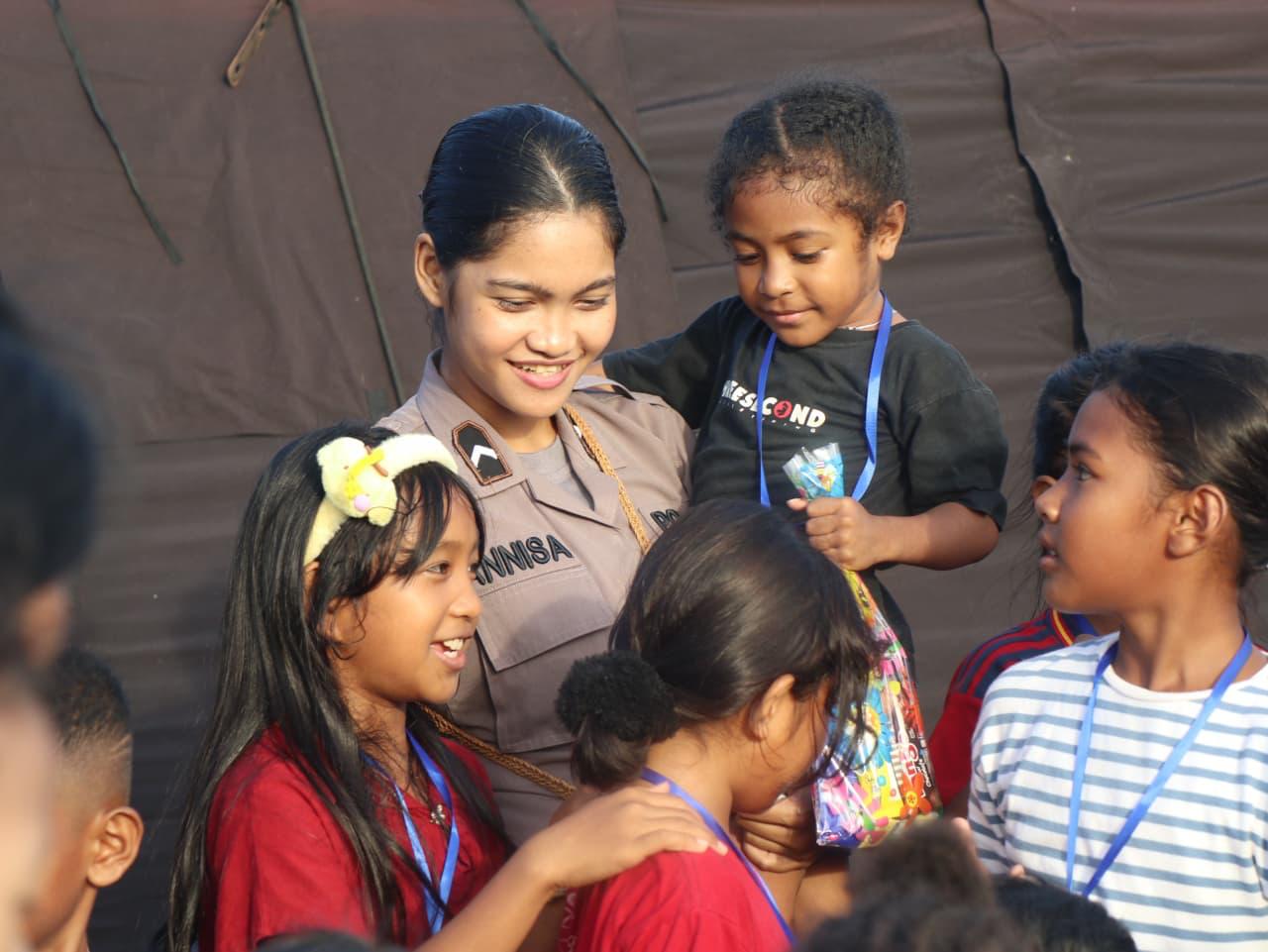 Lewat Belajar dan Bermain, Satgas Damai Cartenz Hadirkan Senyum Ceria Anak-anak Papua di Momen Paskah